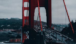 Preview wallpaper bridge, architecture, movement, fog, city