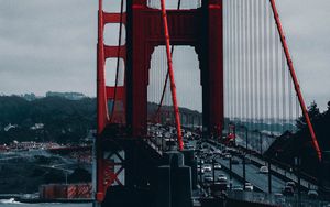 Preview wallpaper bridge, architecture, movement, fog, city