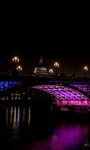 Preview wallpaper bridge, architecture, neon, cathedral