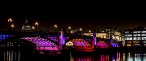 Preview wallpaper bridge, architecture, neon, cathedral