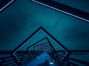 Preview wallpaper bridge, architecture, night, backlight