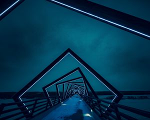 Preview wallpaper bridge, architecture, night, backlight