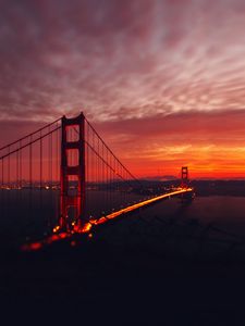 Preview wallpaper bridge, architecture, night city, lights
