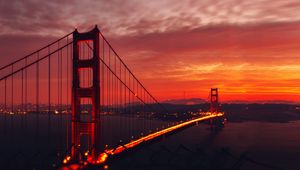 Preview wallpaper bridge, architecture, night city, lights