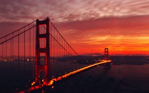 Preview wallpaper bridge, architecture, night city, lights