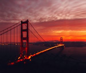 Preview wallpaper bridge, architecture, night city, lights