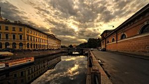 Preview wallpaper bridge, architecture, northern capital, house, city, st petersburg, street