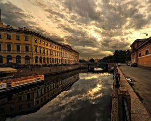 Preview wallpaper bridge, architecture, northern capital, house, city, st petersburg, street