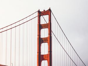 Preview wallpaper bridge, architecture, sea, water, hills