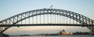 Preview wallpaper bridge, architecture, sea, water, sydney