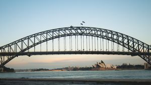 Preview wallpaper bridge, architecture, sea, water, sydney