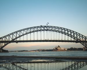 Preview wallpaper bridge, architecture, sea, water, sydney