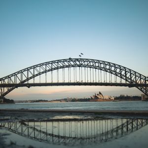 Preview wallpaper bridge, architecture, sea, water, sydney