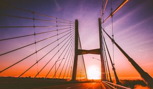 Preview wallpaper bridge, architecture, sunset