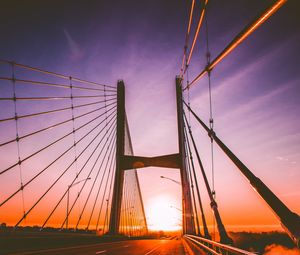 Preview wallpaper bridge, architecture, sunset