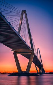 Preview wallpaper bridge, architecture, sunset, construction