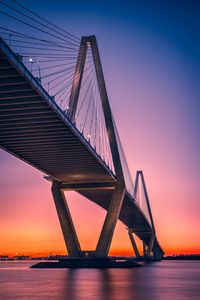 Preview wallpaper bridge, architecture, sunset, construction