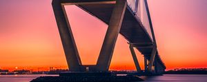 Preview wallpaper bridge, architecture, sunset, construction