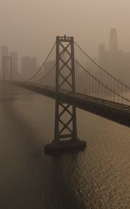 Preview wallpaper bridge, architecture, water, construction, cloudy