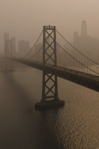 Preview wallpaper bridge, architecture, water, construction, cloudy