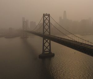 Preview wallpaper bridge, architecture, water, construction, cloudy