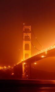 Preview wallpaper bridge, architecture, water, construction, night