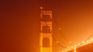 Preview wallpaper bridge, architecture, water, construction, night