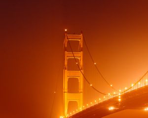 Preview wallpaper bridge, architecture, water, construction, night