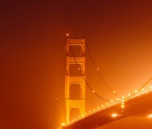 Preview wallpaper bridge, architecture, water, construction, night
