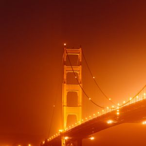 Preview wallpaper bridge, architecture, water, construction, night