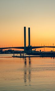 Preview wallpaper bridge, architecture, water, construction, ripples