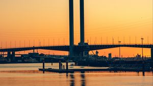 Preview wallpaper bridge, architecture, water, construction, ripples