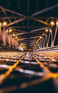 Preview wallpaper bridge, backlight, chicago, construction