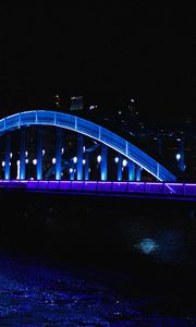 Preview wallpaper bridge, backlight, night, dark, architecture