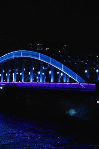 Preview wallpaper bridge, backlight, night, dark, architecture