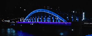 Preview wallpaper bridge, backlight, night, dark, architecture