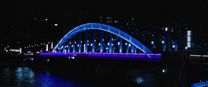 Preview wallpaper bridge, backlight, night, dark, architecture