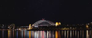 Preview wallpaper bridge, backlight, night, river