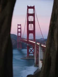 Preview wallpaper bridge, bay, coast, hills, san francisco, usa