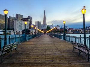 Preview wallpaper bridge, building, architecture, river