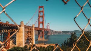 Preview wallpaper bridge, building, coast, san francisco, usa