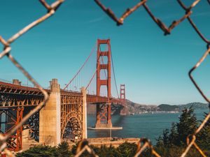 Preview wallpaper bridge, building, coast, san francisco, usa