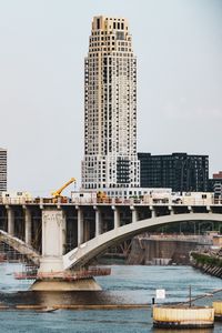 Preview wallpaper bridge, building, river, architecture