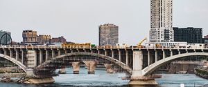 Preview wallpaper bridge, building, river, architecture