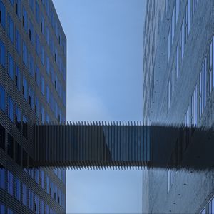 Preview wallpaper bridge, buildings, facades, architecture, sky