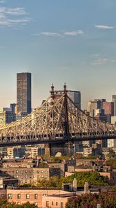 Preview wallpaper bridge, buildings, houses, architecture, city