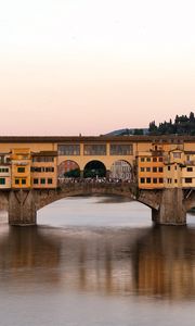 Preview wallpaper bridge, buildings, river, architecture, old