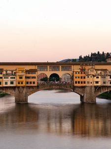 Preview wallpaper bridge, buildings, river, architecture, old