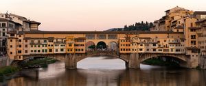 Preview wallpaper bridge, buildings, river, architecture, old