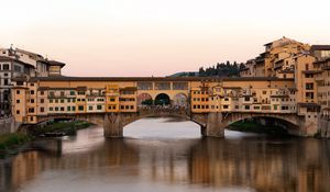 Preview wallpaper bridge, buildings, river, architecture, old